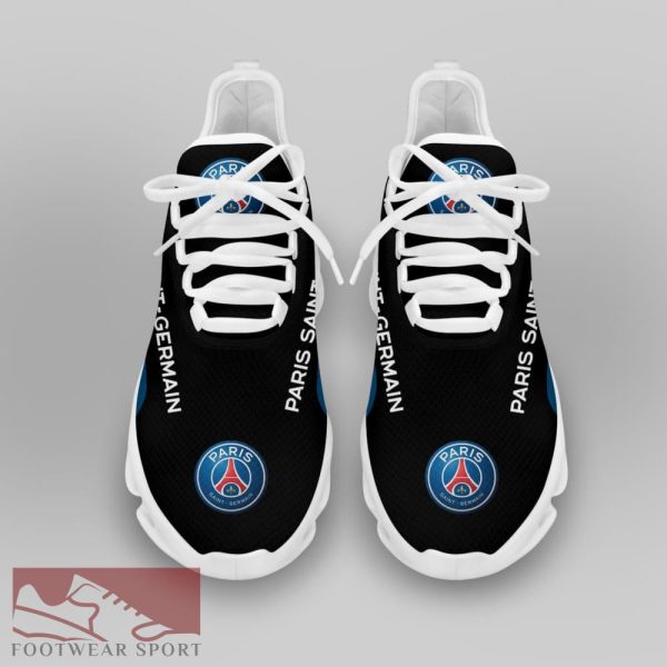 PSG FC Ligue 1 Logo Chunky Sneakers Trendy Max Soul Shoes For Fans - PSG FC Chunky Sneakers White Black Max Soul Shoes For Men And Women Photo 3