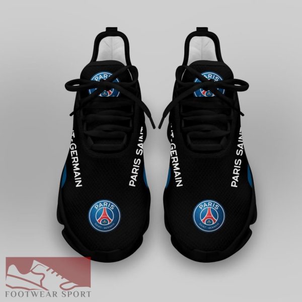 PSG FC Ligue 1 Logo Chunky Sneakers Trendy Max Soul Shoes For Fans - PSG FC Chunky Sneakers White Black Max Soul Shoes For Men And Women Photo 4