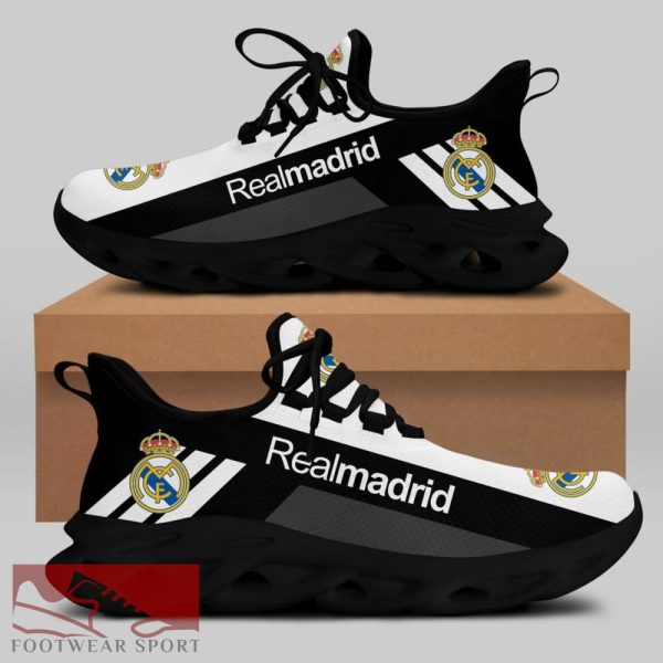 Real Madrid Laliga Running Shoes Aesthetic Max Soul Sneakers For Fans - Real Madrid Chunky Sneakers White Black Max Soul Shoes For Men And Women Photo 2