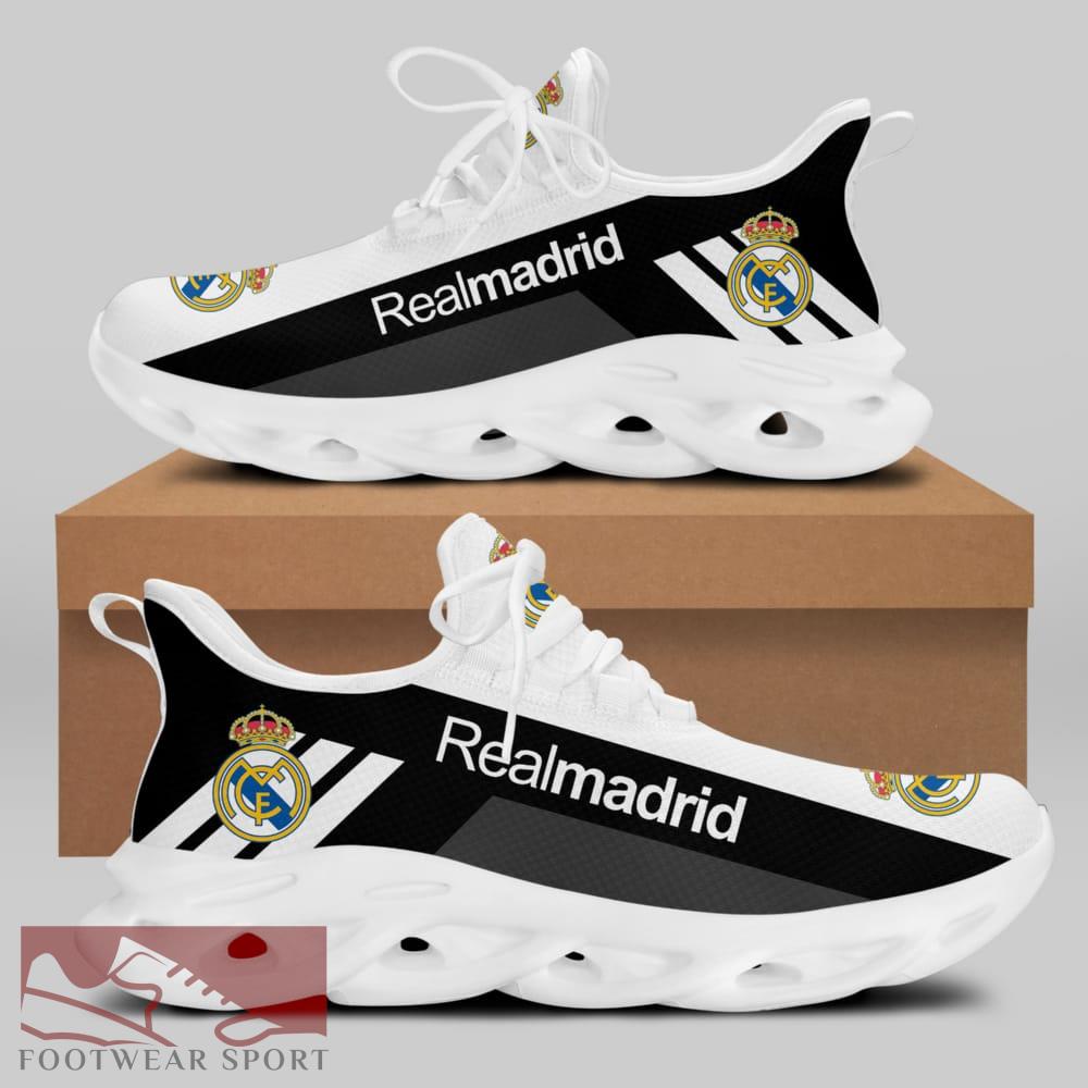 Real Madrid Laliga Running Shoes Aesthetic Max Soul Sneakers For Fans - Real Madrid Chunky Sneakers White Black Max Soul Shoes For Men And Women Photo 1