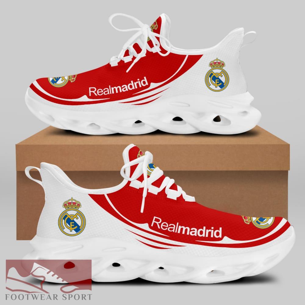 Real Madrid Laliga Running Shoes Collection Max Soul Sneakers For Fans - Real Madrid Chunky Sneakers White Black Max Soul Shoes For Men And Women Photo 1
