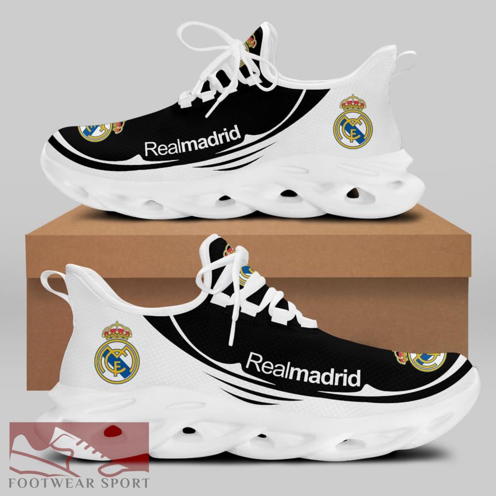 Real Madrid Laliga Running Shoes Contemporary Max Soul Sneakers For Fans - Real Madrid Chunky Sneakers White Black Max Soul Shoes For Men And Women Photo 1