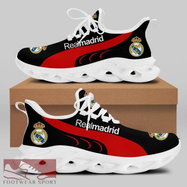 Real Madrid Laliga Running Shoes Craftsmanship Max Soul Sneakers For Fans - Real Madrid Chunky Sneakers White Black Max Soul Shoes For Men And Women Photo 2