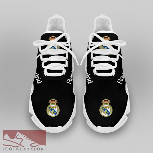 Real Madrid Laliga Running Shoes Detail Max Soul Sneakers For Fans - Real Madrid Chunky Sneakers White Black Max Soul Shoes For Men And Women Photo 3