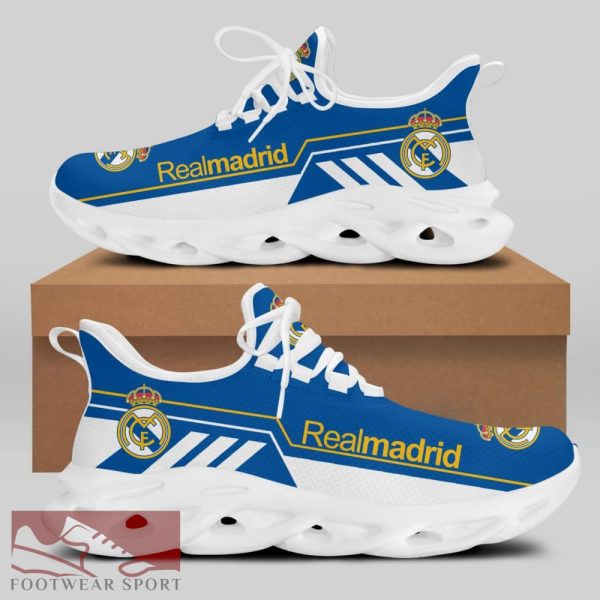 Real Madrid Laliga Running Shoes Exclusive Max Soul Sneakers For Fans - Real Madrid Chunky Sneakers White Black Max Soul Shoes For Men And Women Photo 1