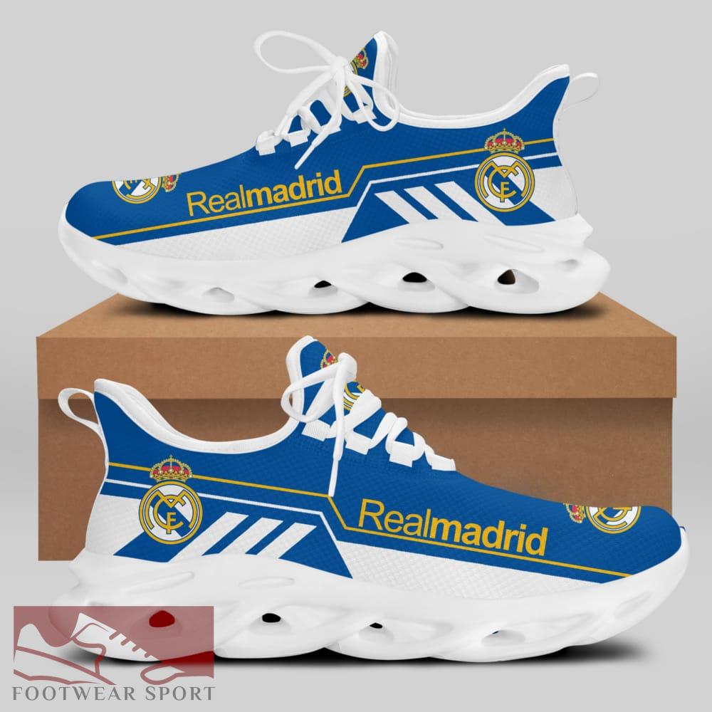 Real Madrid Laliga Running Shoes Exclusive Max Soul Sneakers For Fans - Real Madrid Chunky Sneakers White Black Max Soul Shoes For Men And Women Photo 1