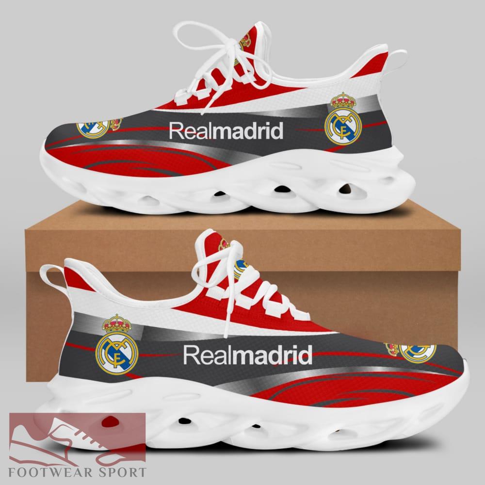 Real Madrid Laliga Running Shoes Fashion Max Soul Sneakers For Fans - Real Madrid Chunky Sneakers White Black Max Soul Shoes For Men And Women Photo 1