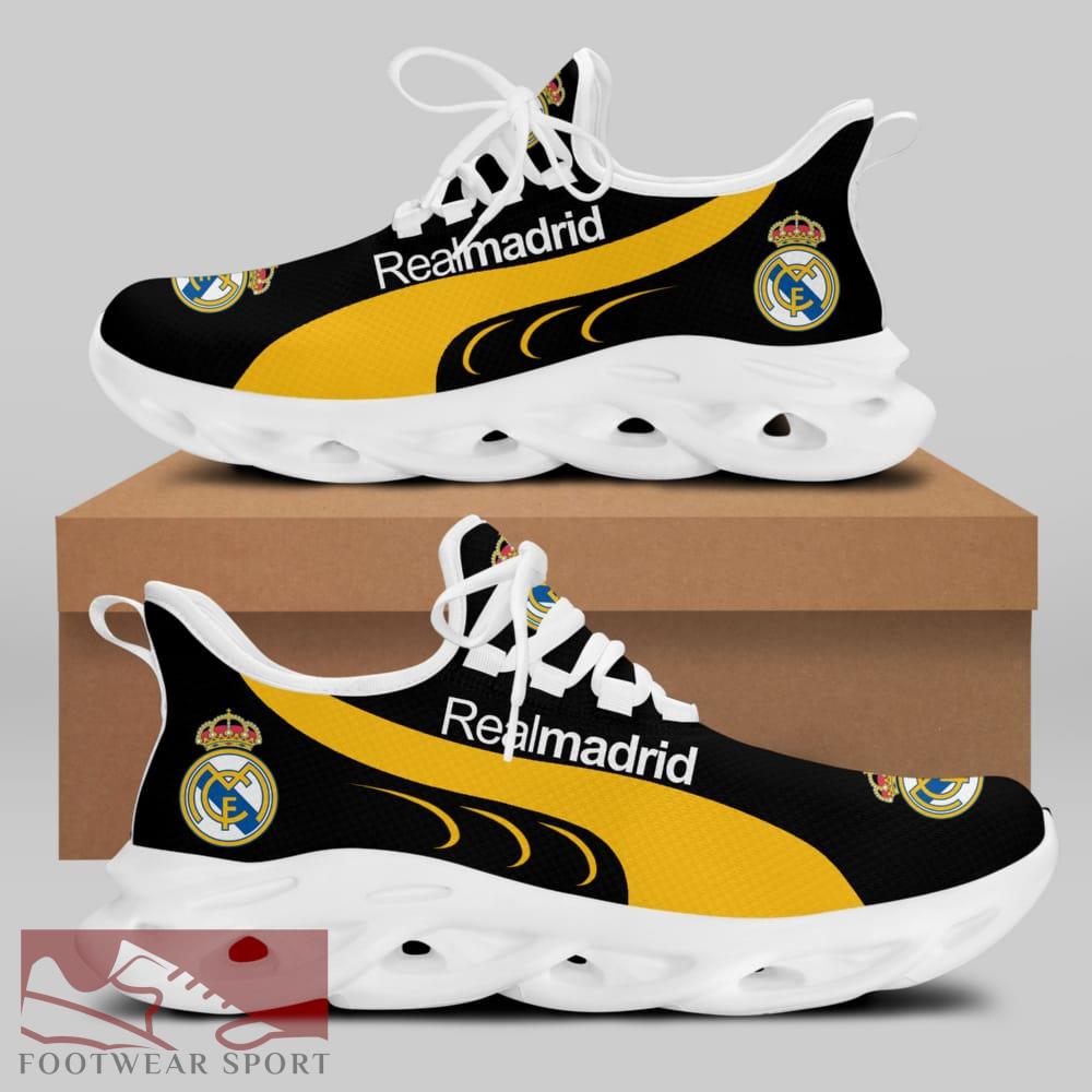 Real Madrid Laliga Running Shoes Fusion Max Soul Sneakers For Fans - Real Madrid Chunky Sneakers White Black Max Soul Shoes For Men And Women Photo 2