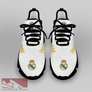 Real Madrid Laliga Running Shoes Luxury Max Soul Sneakers For Fans - Real Madrid Chunky Sneakers White Black Max Soul Shoes For Men And Women Photo 4