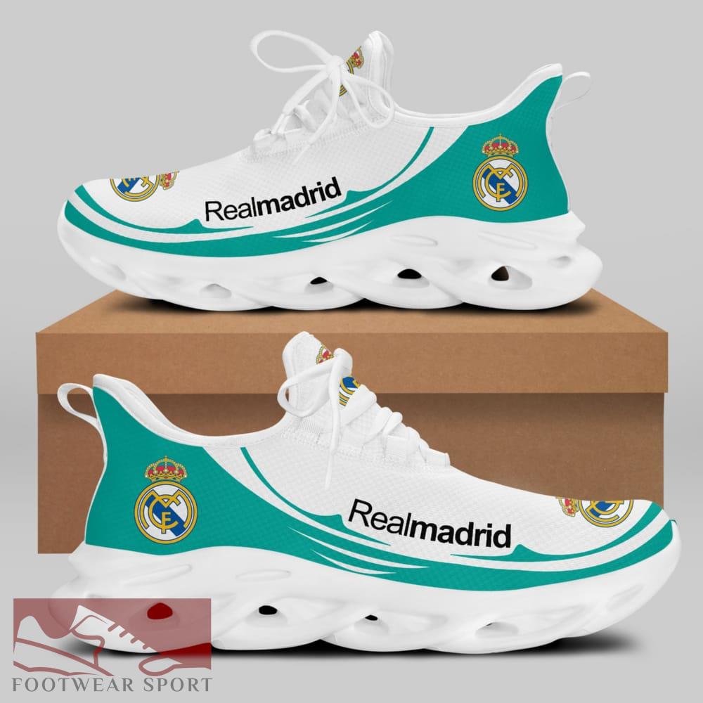Real Madrid Laliga Running Shoes Statement Max Soul Sneakers For Fans - Real Madrid Chunky Sneakers White Black Max Soul Shoes For Men And Women Photo 1
