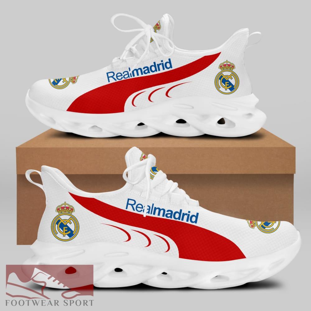 Real Madrid Laliga Running Shoes Stride Max Soul Sneakers For Fans - Real Madrid Chunky Sneakers White Black Max Soul Shoes For Men And Women Photo 1