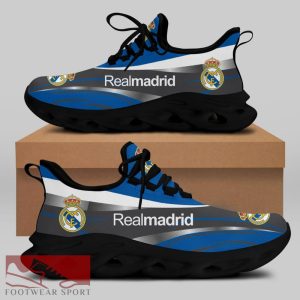 Real Madrid Laliga Running Shoes Trendy Max Soul Sneakers For Fans - Real Madrid Chunky Sneakers White Black Max Soul Shoes For Men And Women Photo 2