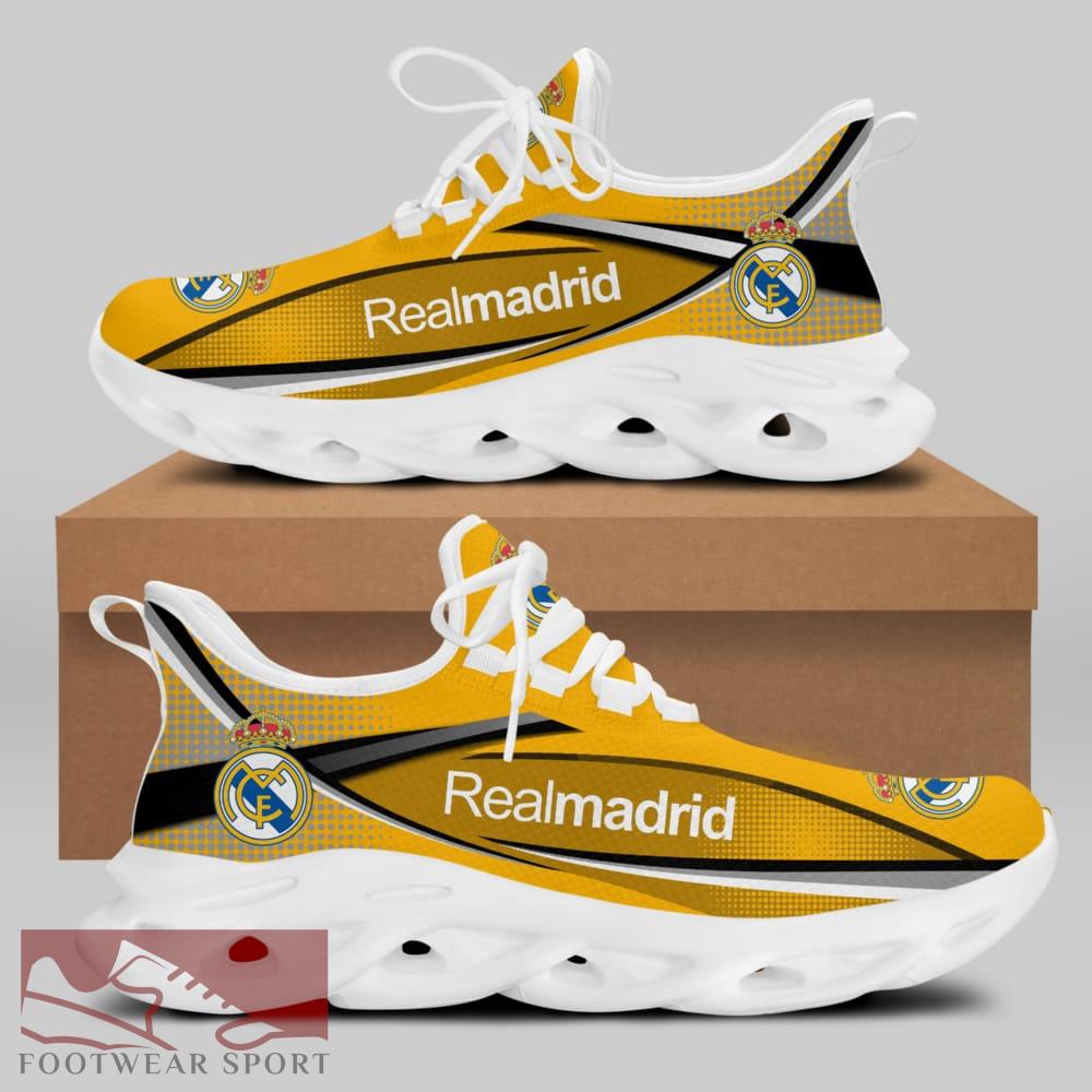 Real Madrid Laliga Running Shoes Urban Max Soul Sneakers For Fans - Real Madrid Chunky Sneakers White Black Max Soul Shoes For Men And Women Photo 2