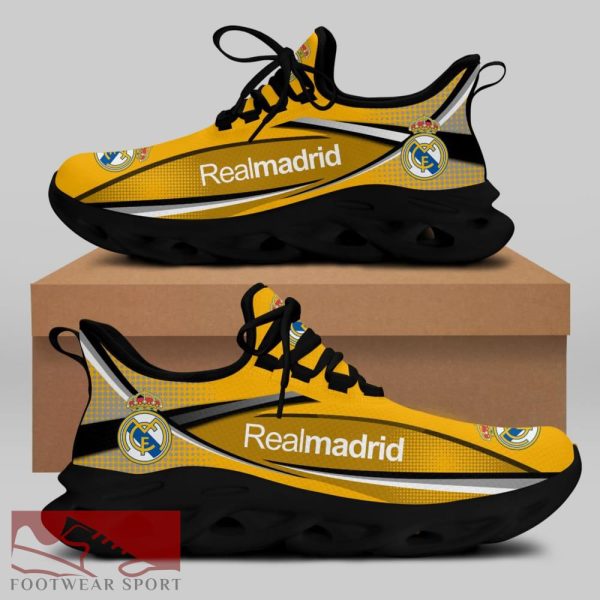 Real Madrid Laliga Running Shoes Urban Max Soul Sneakers For Fans - Real Madrid Chunky Sneakers White Black Max Soul Shoes For Men And Women Photo 1