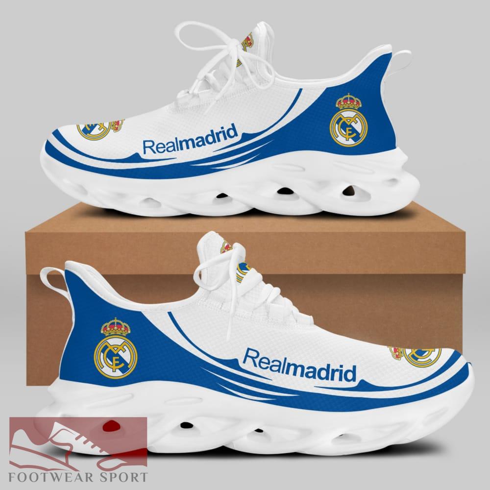 Real Madrid Laliga Running Shoes Versatile Max Soul Sneakers For Fans - Real Madrid Chunky Sneakers White Black Max Soul Shoes For Men And Women Photo 1