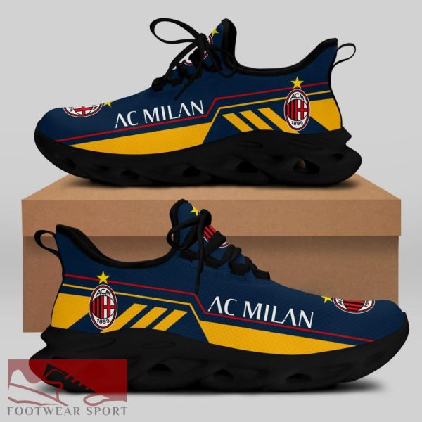 Sport Shoes AC Milan Seria A Club Fans Trendy Max Soul Sneakers For Men And Women - AC Milan Chunky Sneakers White Black Max Soul Shoes For Men And Women Photo 1