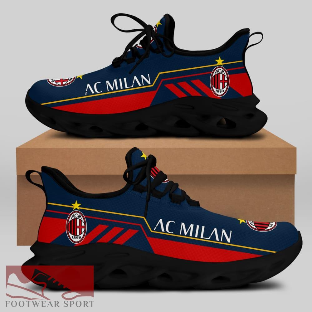 Sport Shoes AC Milan Seria A Club Fans Unique Max Soul Sneakers For Men And Women - AC Milan Chunky Sneakers White Black Max Soul Shoes For Men And Women Photo 1