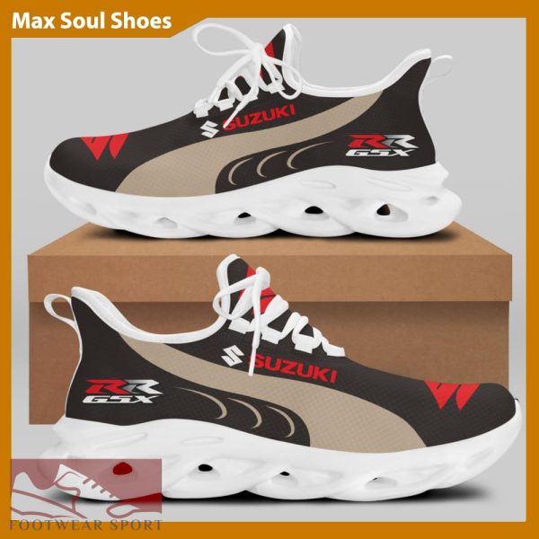 SUZUKI RACING Racing Car Running Sneakers Innovative Max Soul Shoes For Men And Women - SUZUKI RACING Chunky Sneakers White Black Max Soul Shoes For Men And Women Photo 2