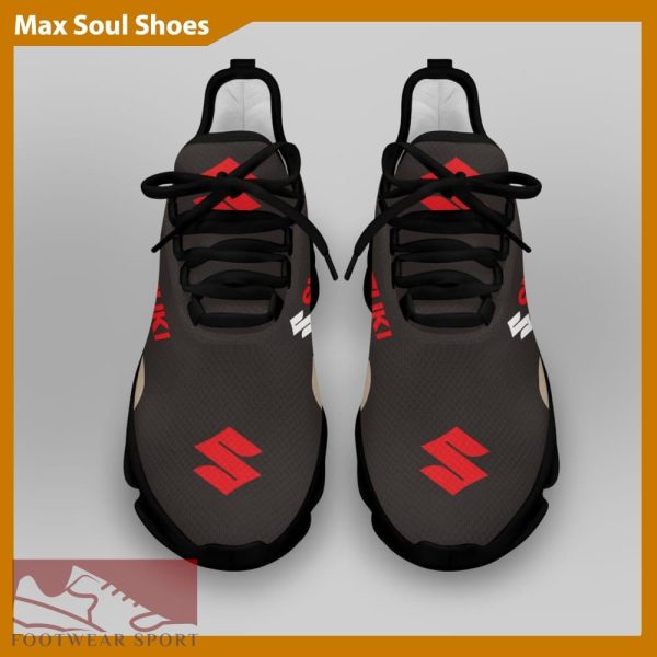 SUZUKI RACING Racing Car Running Sneakers Innovative Max Soul Shoes For Men And Women - SUZUKI RACING Chunky Sneakers White Black Max Soul Shoes For Men And Women Photo 4
