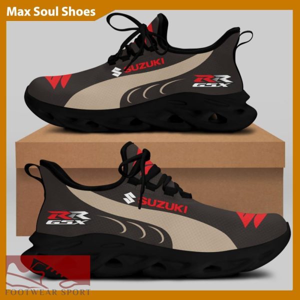 SUZUKI RACING Racing Car Running Sneakers Innovative Max Soul Shoes For Men And Women - SUZUKI RACING Chunky Sneakers White Black Max Soul Shoes For Men And Women Photo 1