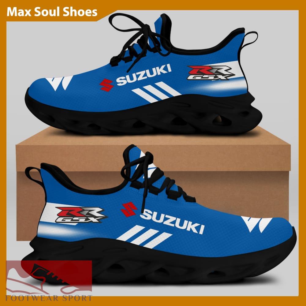 SUZUKI RACING Racing Car Running Sneakers Luxury Max Soul Shoes For Men And Women - SUZUKI RACING Chunky Sneakers White Black Max Soul Shoes For Men And Women Photo 1