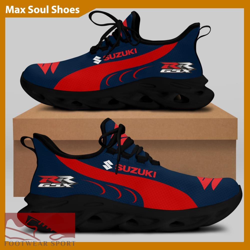 SUZUKI RACING Racing Car Running Sneakers Modern Max Soul Shoes For Men And Women - SUZUKI RACING Chunky Sneakers White Black Max Soul Shoes For Men And Women Photo 1