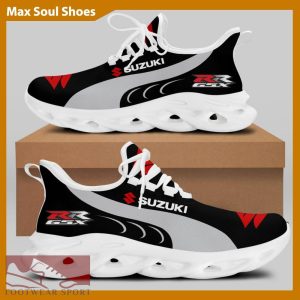 SUZUKI RACING Racing Car Running Sneakers Performance Max Soul Shoes For Men And Women - SUZUKI RACING Chunky Sneakers White Black Max Soul Shoes For Men And Women Photo 2