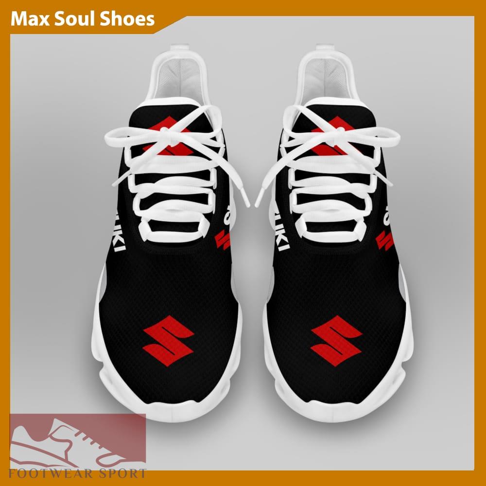 SUZUKI RACING Racing Car Running Sneakers Performance Max Soul Shoes For Men And Women - SUZUKI RACING Chunky Sneakers White Black Max Soul Shoes For Men And Women Photo 3