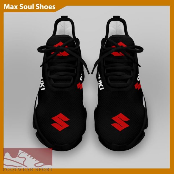 SUZUKI RACING Racing Car Running Sneakers Performance Max Soul Shoes For Men And Women - SUZUKI RACING Chunky Sneakers White Black Max Soul Shoes For Men And Women Photo 4