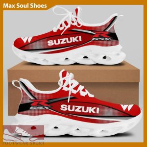 SUZUKI RACING Racing Car Running Sneakers Runners Max Soul Shoes For Men And Women - SUZUKI RACING Chunky Sneakers White Black Max Soul Shoes For Men And Women Photo 2