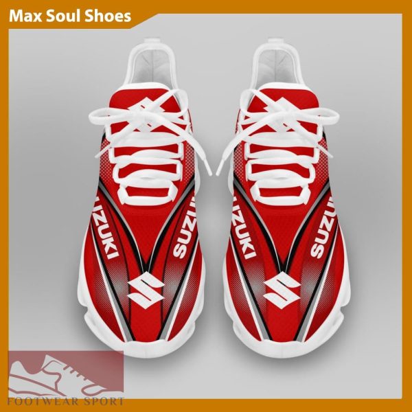 SUZUKI RACING Racing Car Running Sneakers Runners Max Soul Shoes For Men And Women - SUZUKI RACING Chunky Sneakers White Black Max Soul Shoes For Men And Women Photo 3