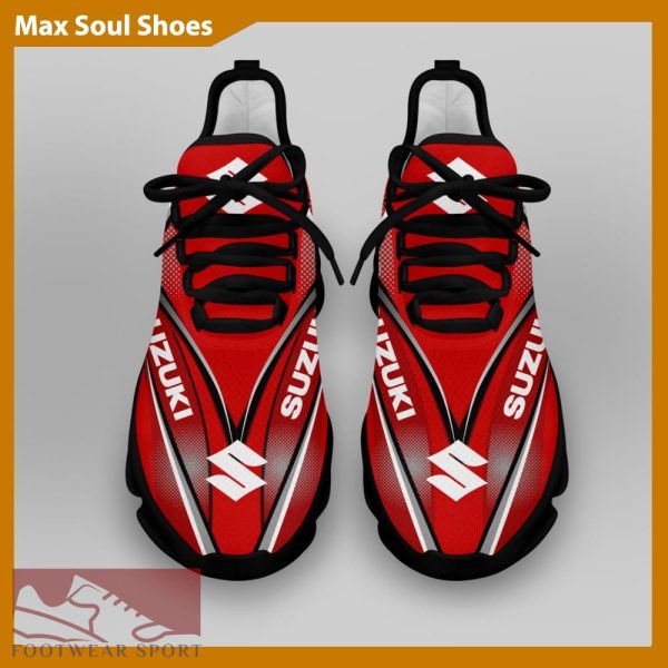 SUZUKI RACING Racing Car Running Sneakers Runners Max Soul Shoes For Men And Women - SUZUKI RACING Chunky Sneakers White Black Max Soul Shoes For Men And Women Photo 4