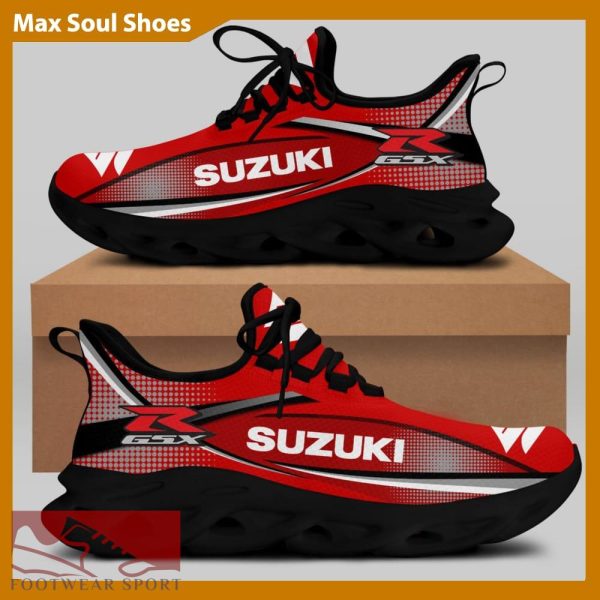 SUZUKI RACING Racing Car Running Sneakers Runners Max Soul Shoes For Men And Women - SUZUKI RACING Chunky Sneakers White Black Max Soul Shoes For Men And Women Photo 1