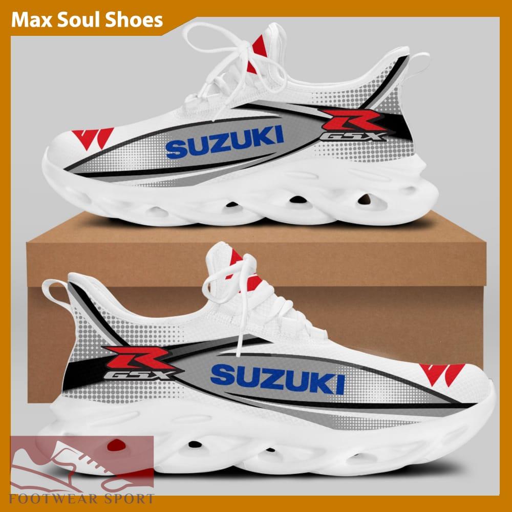 SUZUKI RACING Racing Car Running Sneakers Runway Max Soul Shoes For Men And Women - SUZUKI RACING Chunky Sneakers White Black Max Soul Shoes For Men And Women Photo 1