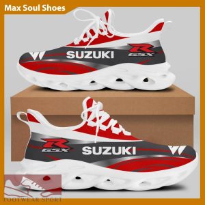 SUZUKI RACING Racing Car Running Sneakers Sign Max Soul Shoes For Men And Women - SUZUKI RACING Chunky Sneakers White Black Max Soul Shoes For Men And Women Photo 2