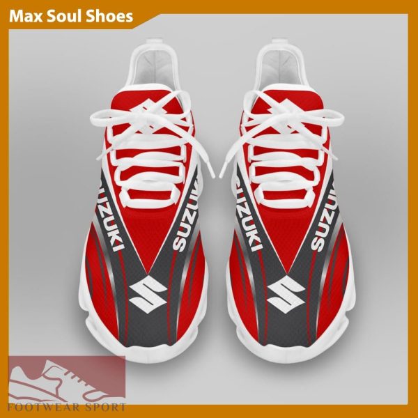 SUZUKI RACING Racing Car Running Sneakers Sign Max Soul Shoes For Men And Women - SUZUKI RACING Chunky Sneakers White Black Max Soul Shoes For Men And Women Photo 3