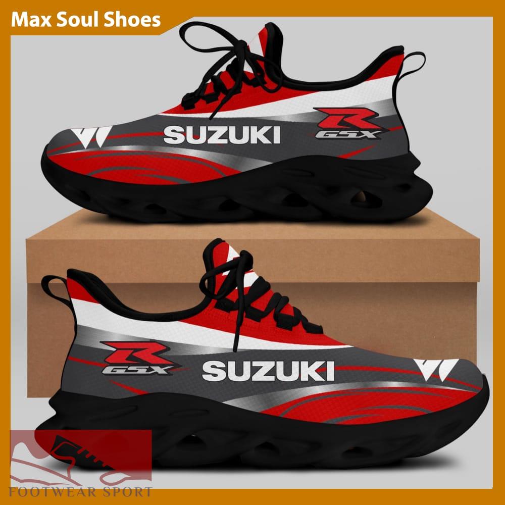 SUZUKI RACING Racing Car Running Sneakers Sign Max Soul Shoes For Men And Women - SUZUKI RACING Chunky Sneakers White Black Max Soul Shoes For Men And Women Photo 1