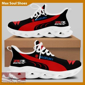 SUZUKI RACING Racing Car Running Sneakers Sleek Max Soul Shoes For Men And Women - SUZUKI RACING Chunky Sneakers White Black Max Soul Shoes For Men And Women Photo 2