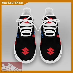 SUZUKI RACING Racing Car Running Sneakers Sleek Max Soul Shoes For Men And Women - SUZUKI RACING Chunky Sneakers White Black Max Soul Shoes For Men And Women Photo 3