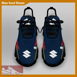 SUZUKI RACING Racing Car Running Sneakers Stride Max Soul Shoes For Men And Women - SUZUKI RACING Chunky Sneakers White Black Max Soul Shoes For Men And Women Photo 4