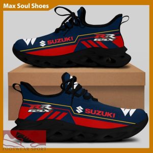 SUZUKI RACING Racing Car Running Sneakers Stride Max Soul Shoes For Men And Women - SUZUKI RACING Chunky Sneakers White Black Max Soul Shoes For Men And Women Photo 1