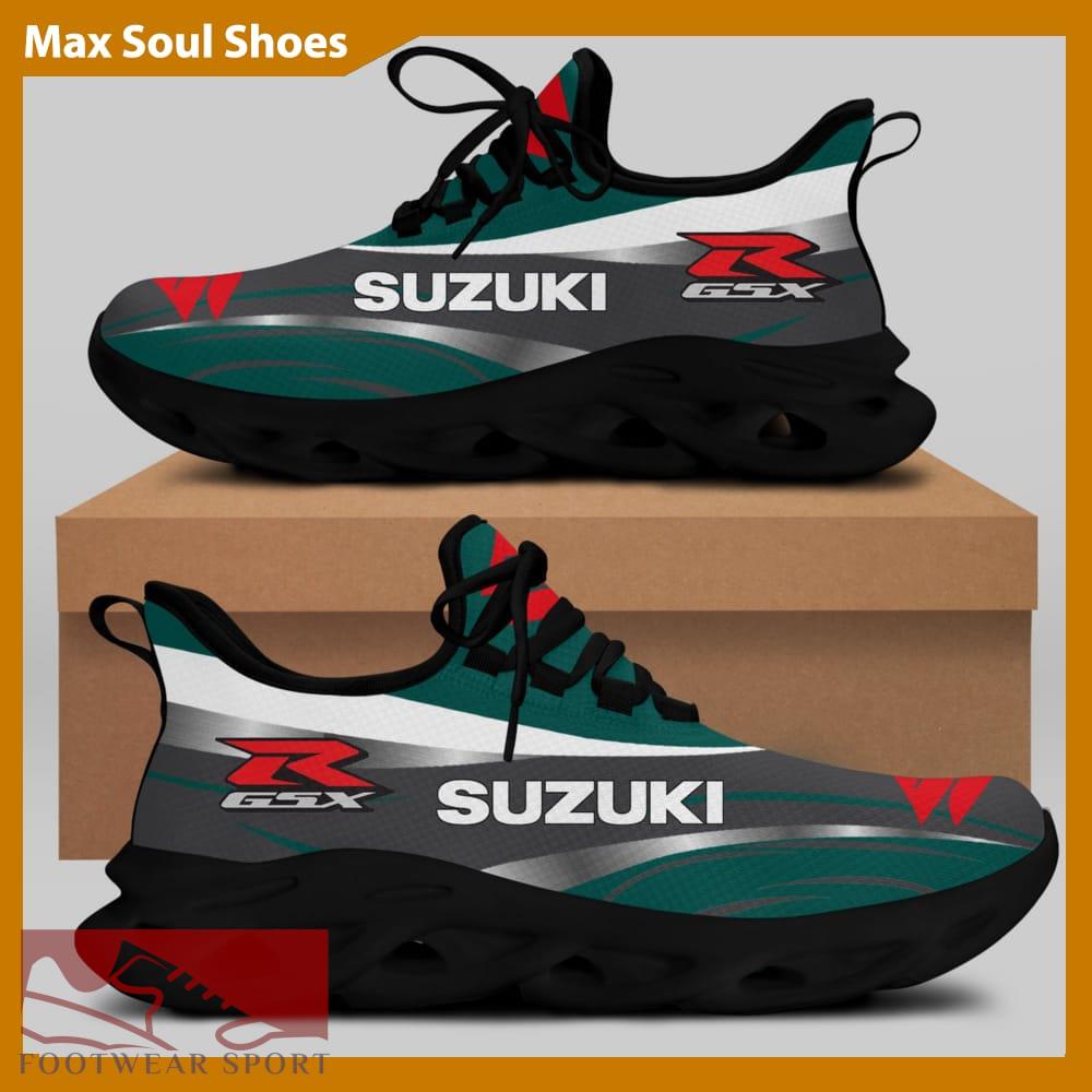 SUZUKI RACING Racing Car Running Sneakers Style Max Soul Shoes For Men And Women - SUZUKI RACING Chunky Sneakers White Black Max Soul Shoes For Men And Women Photo 1