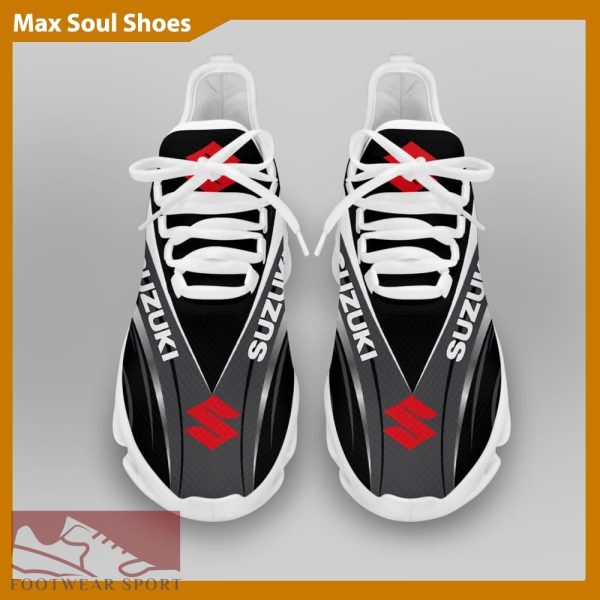 SUZUKI RACING Racing Car Running Sneakers Trend Max Soul Shoes For Men And Women - SUZUKI RACING Chunky Sneakers White Black Max Soul Shoes For Men And Women Photo 3