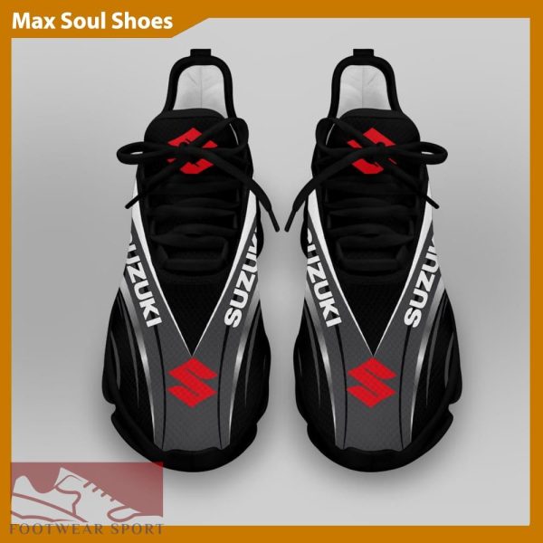SUZUKI RACING Racing Car Running Sneakers Trend Max Soul Shoes For Men And Women - SUZUKI RACING Chunky Sneakers White Black Max Soul Shoes For Men And Women Photo 4