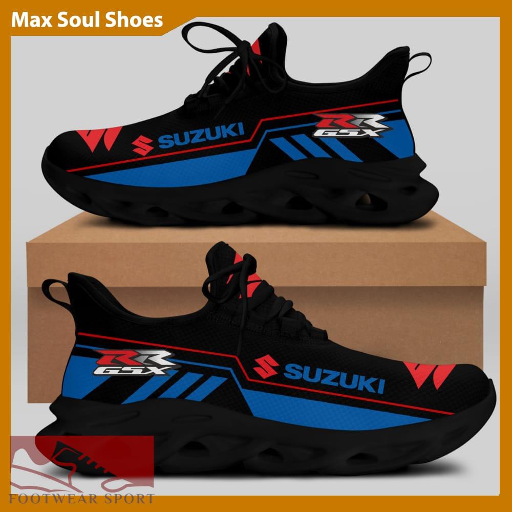SUZUKI RACING Racing Car Running Sneakers Trendsetting Max Soul Shoes For Men And Women - SUZUKI RACING Chunky Sneakers White Black Max Soul Shoes For Men And Women Photo 1