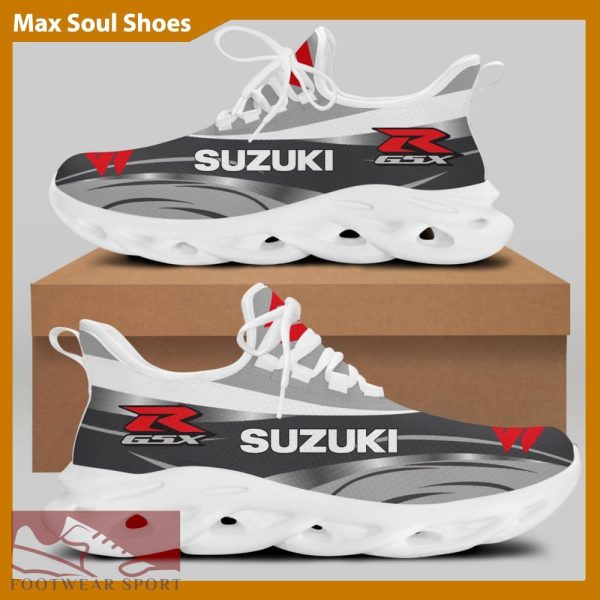 SUZUKI RACING Racing Car Running Sneakers Trendy Max Soul Shoes For Men And Women - SUZUKI RACING Chunky Sneakers White Black Max Soul Shoes For Men And Women Photo 2