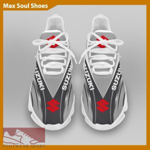 SUZUKI RACING Racing Car Running Sneakers Trendy Max Soul Shoes For Men And Women - SUZUKI RACING Chunky Sneakers White Black Max Soul Shoes For Men And Women Photo 3