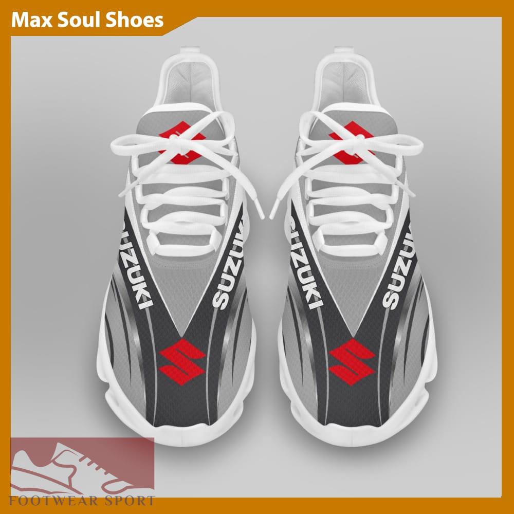 SUZUKI RACING Racing Car Running Sneakers Trendy Max Soul Shoes For Men And Women - SUZUKI RACING Chunky Sneakers White Black Max Soul Shoes For Men And Women Photo 3
