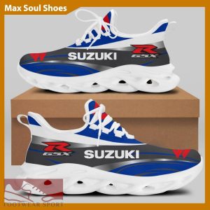 SUZUKI RACING Racing Car Running Sneakers Unique Max Soul Shoes For Men And Women - SUZUKI RACING Chunky Sneakers White Black Max Soul Shoes For Men And Women Photo 2
