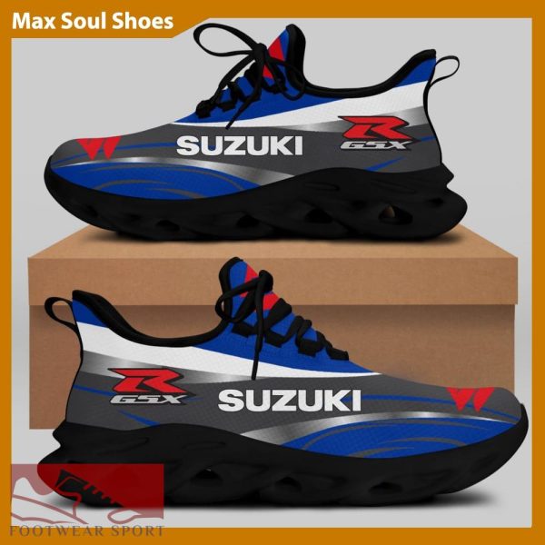 SUZUKI RACING Racing Car Running Sneakers Unique Max Soul Shoes For Men And Women - SUZUKI RACING Chunky Sneakers White Black Max Soul Shoes For Men And Women Photo 1